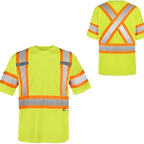 NEW COLOUR CHOICE Holmes Workwear High Visibility Safety T-Shirt | 2 Pack - Picture 2 of 4
